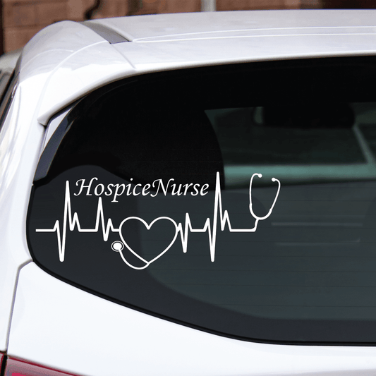 ShopVinylDesignStore.com Heartbeat Hospice Nurse Wide Shop Vinyl Design decals stickers