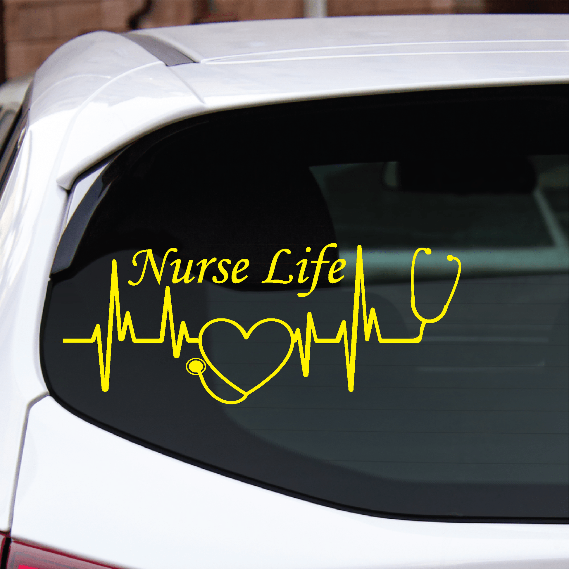 ShopVinylDesignStore.com Heartbeat Nurse Life Wide Shop Vinyl Design decals stickers