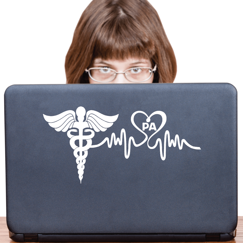 ShopVinylDesignStore.com Heartbeat PA for Physician Assistant Wide Shop Vinyl Design decals stickers