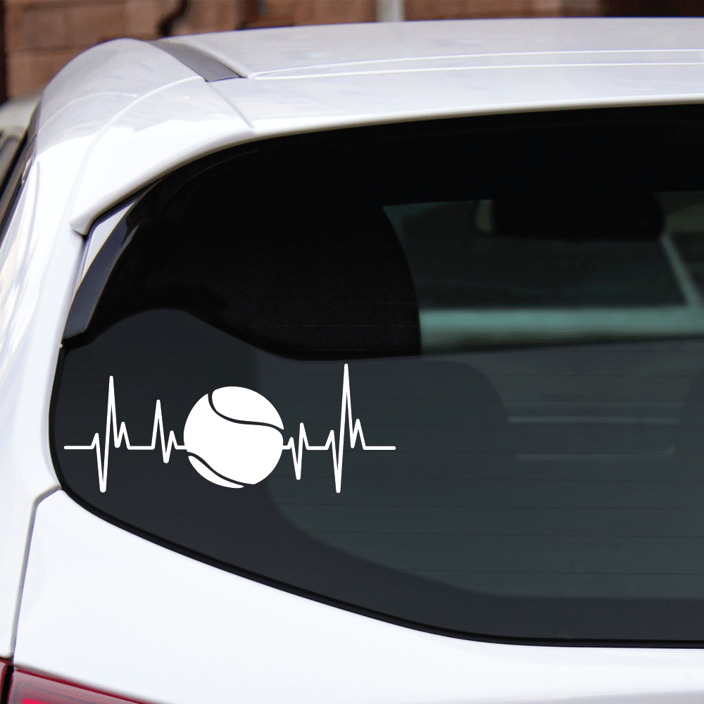ShopVinylDesignStore.com Heartbeat Tennis Wide Shop Vinyl Design decals stickers