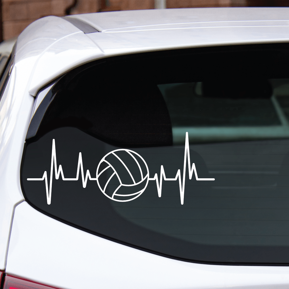 ShopVinylDesignStore.com Heartbeat Volleyball Wide Shop Vinyl Design decals stickers