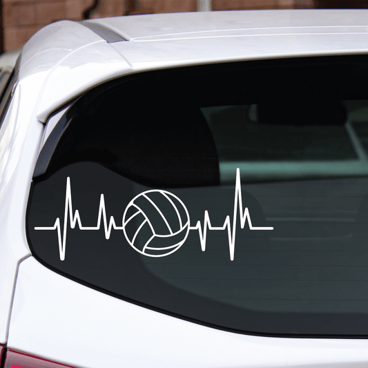 ShopVinylDesignStore.com Heartbeat Volleyball Wide Shop Vinyl Design decals stickers