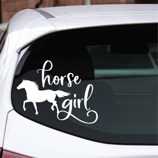 ShopVinylDesignStore.com Horse Girl Wide Shop Vinyl Design decals stickers
