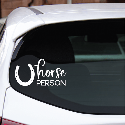 ShopVinylDesignStore.com Horse Person Wide Shop Vinyl Design decals stickers