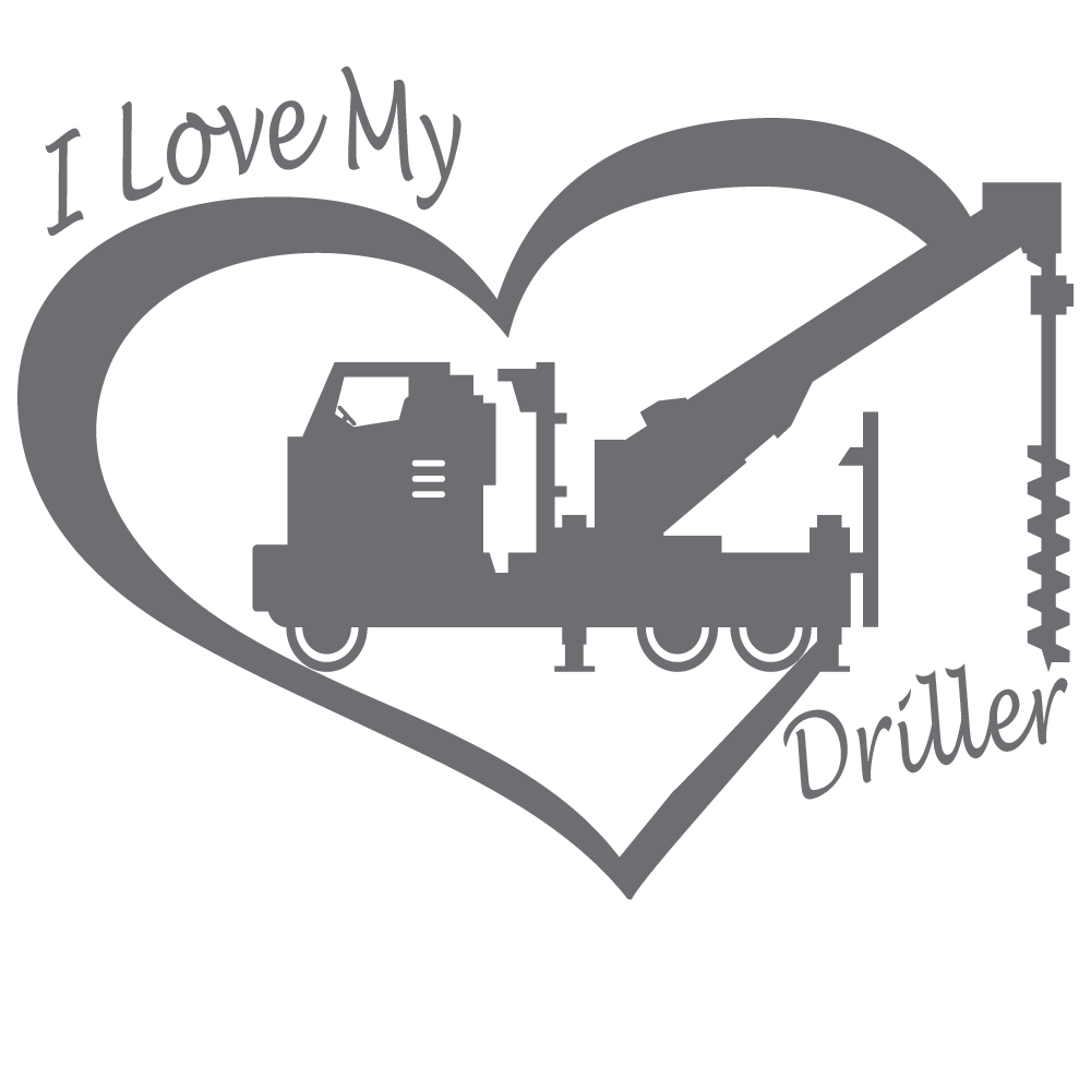 ShopVinylDesignStore.com I Love My Driller Wide Shop Vinyl Design decals stickers