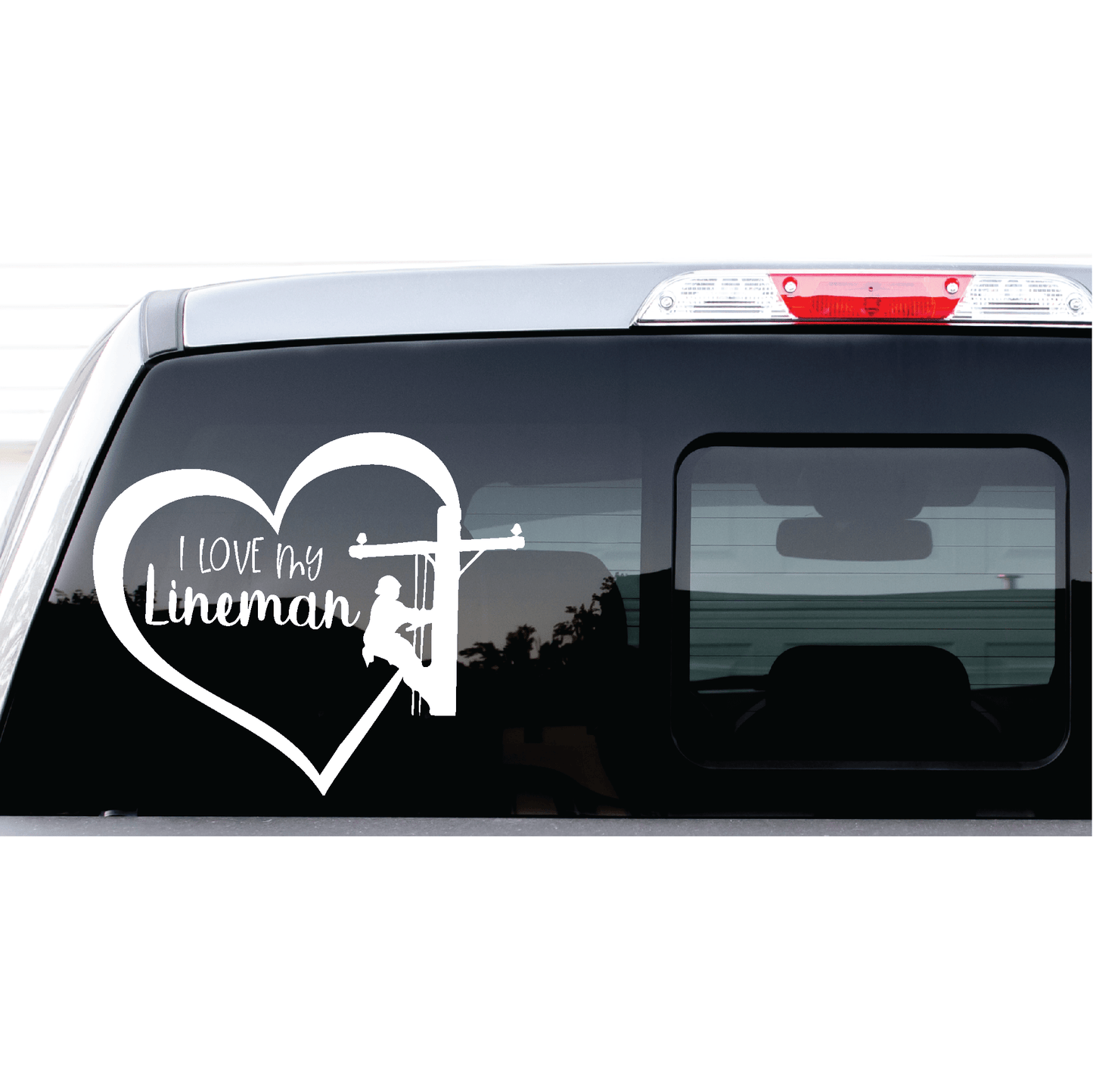 ShopVinylDesignStore.com I Love My Lineman Wide Shop Vinyl Design decals stickers