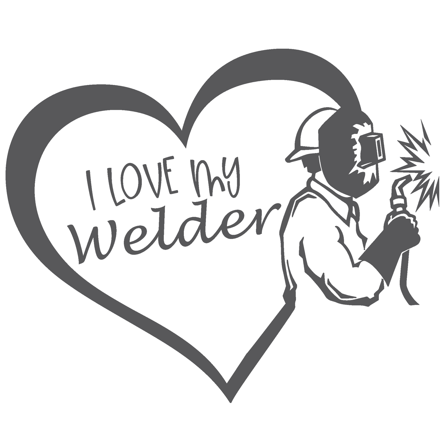 ShopVinylDesignStore.com I Love My Welder Wide Shop Vinyl Design decals stickers