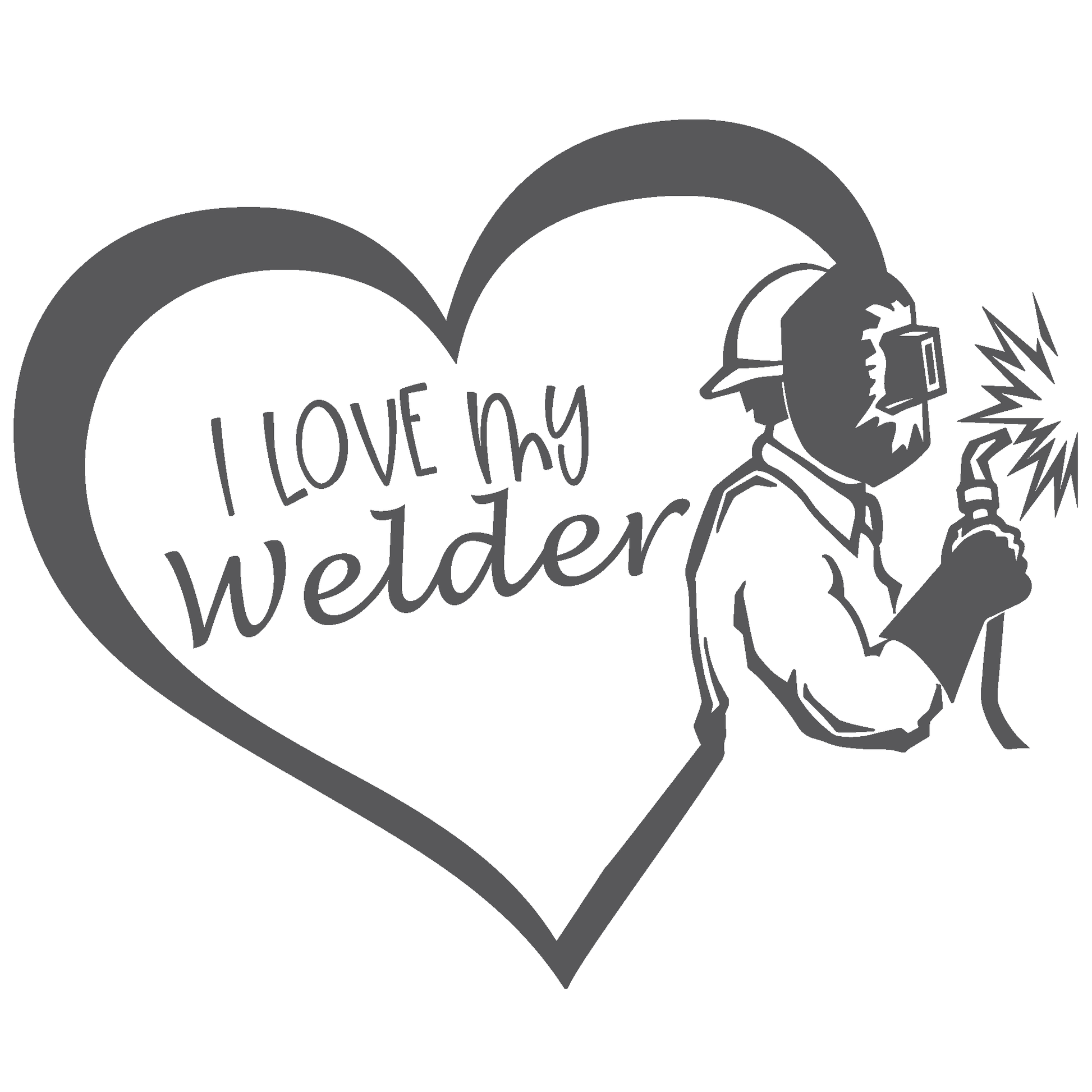 ShopVinylDesignStore.com I Love My Welder Wide Shop Vinyl Design decals stickers