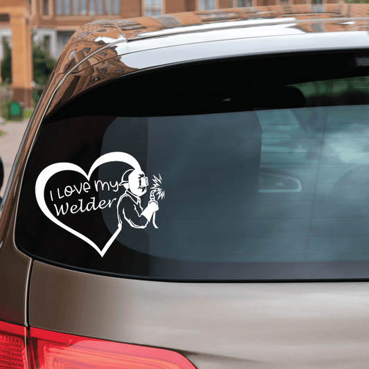 ShopVinylDesignStore.com I Love My Welder Wide Shop Vinyl Design decals stickers