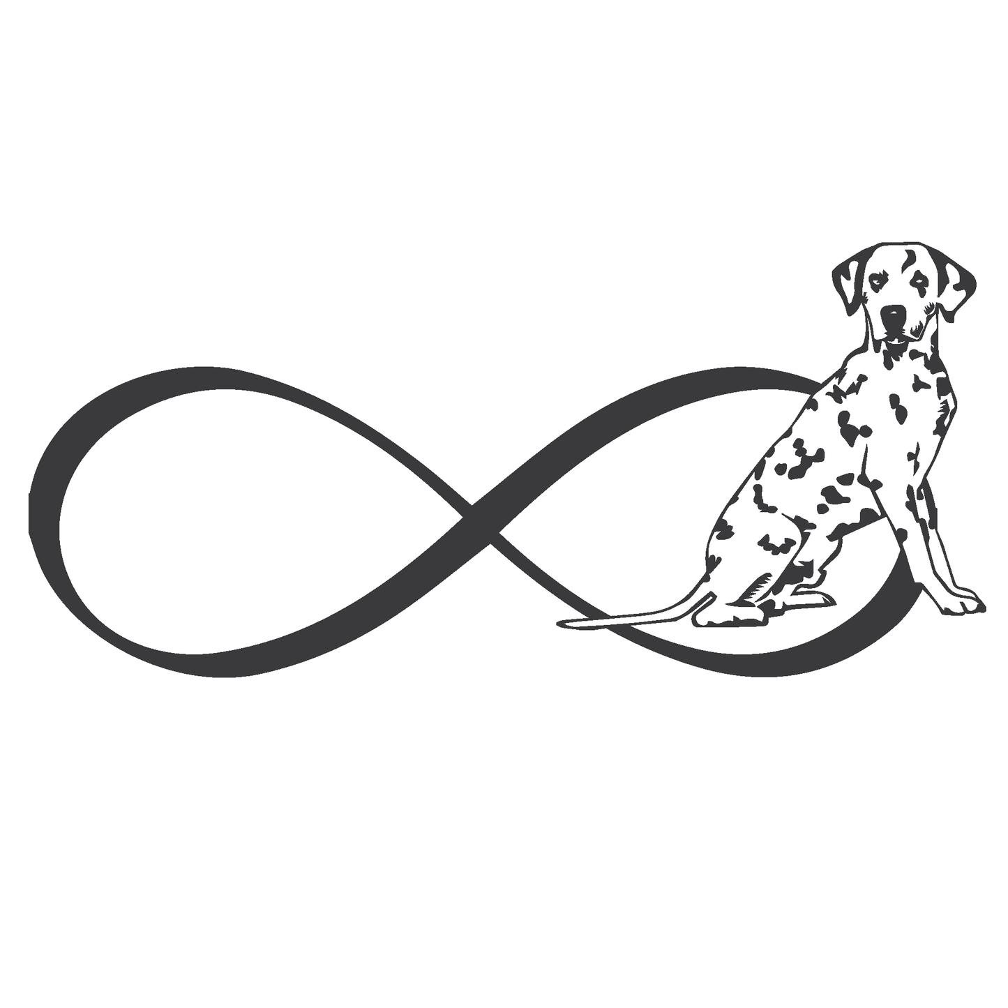 ShopVinylDesignStore.com Infinity Dalmatian Wide Shop Vinyl Design decals stickers