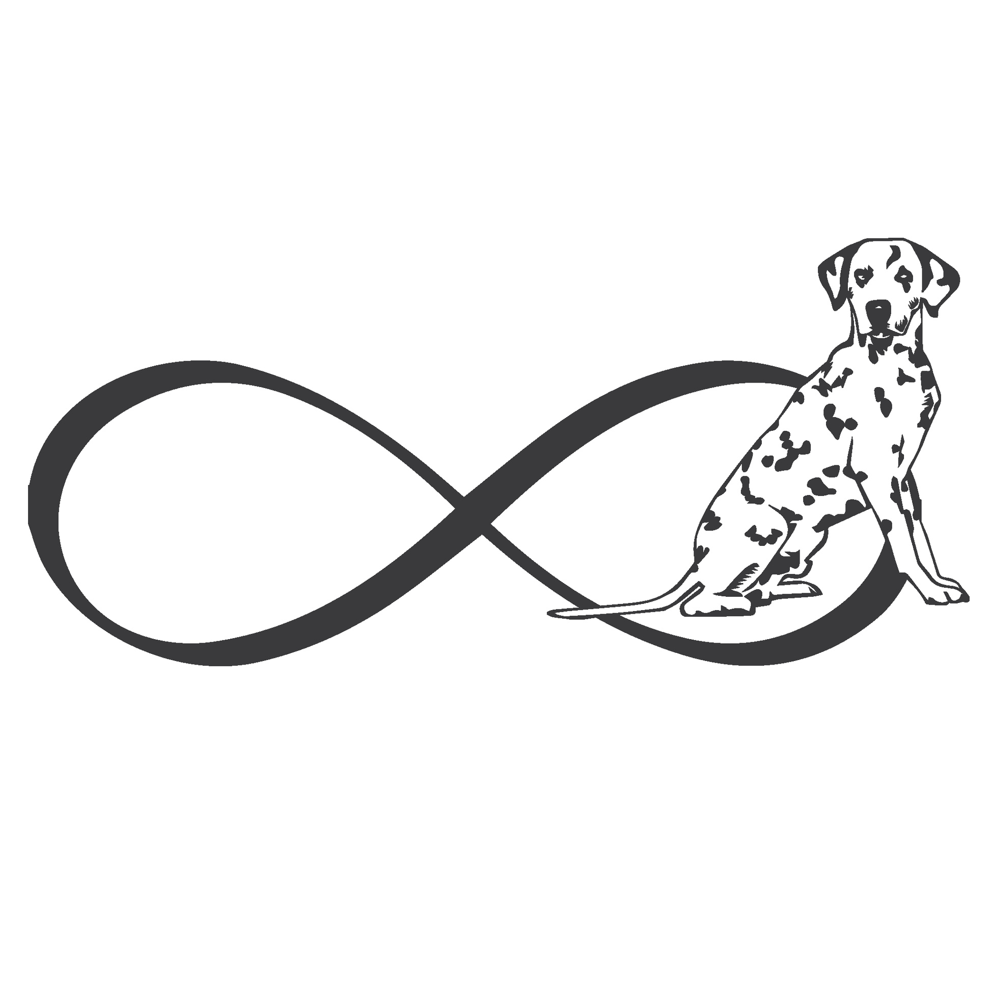 ShopVinylDesignStore.com Infinity Dalmatian Wide Shop Vinyl Design decals stickers