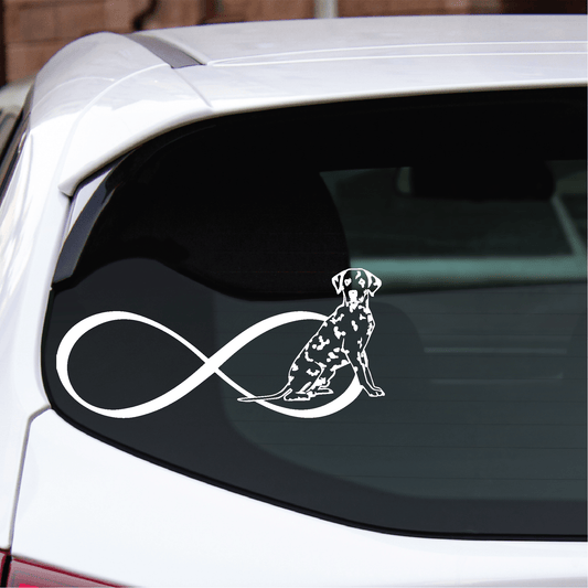 ShopVinylDesignStore.com Infinity Dalmatian Wide Shop Vinyl Design decals stickers