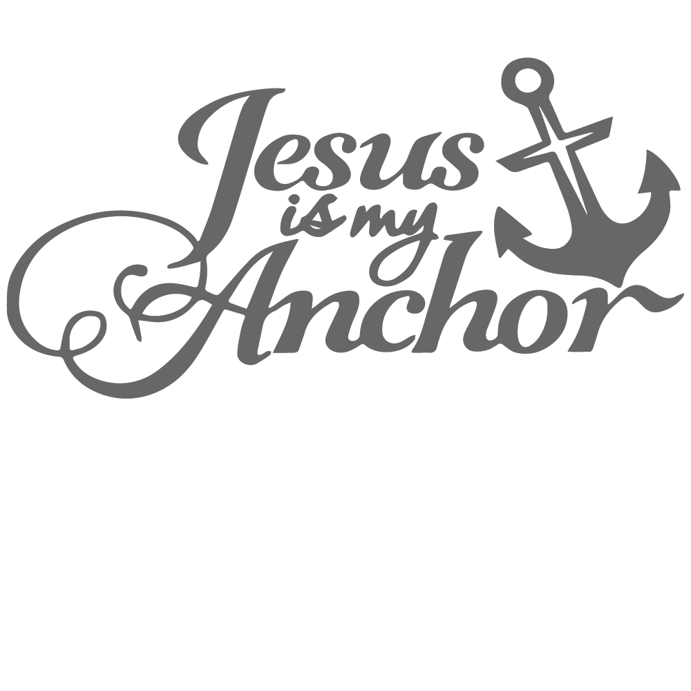 ShopVinylDesignStore.com Jesus Is My Anchor Wide Shop Vinyl Design decals stickers