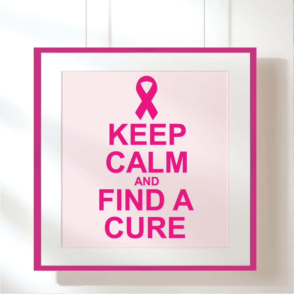 ShopVinylDesignStore.com Keep Calm And Find A Cure Wide Shop Vinyl Design decals stickers