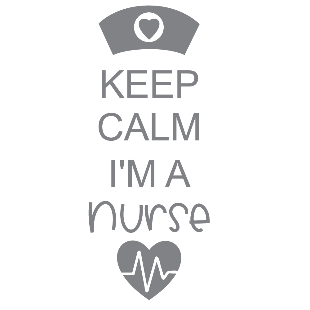 ShopVinylDesignStore.com Keep Calm I'm A Nurse Wide Shop Vinyl Design decals stickers