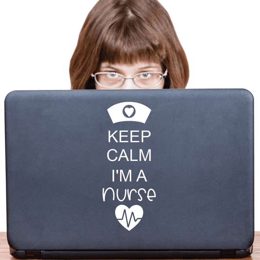 ShopVinylDesignStore.com Keep Calm I'm A Nurse Wide Shop Vinyl Design decals stickers