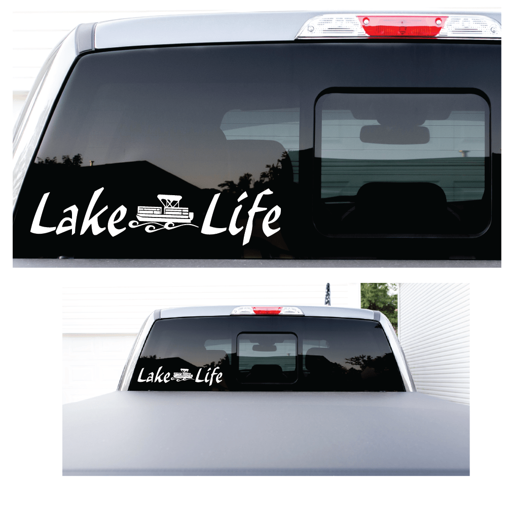 ShopVinylDesignStore.com Lake Life Wide Shop Vinyl Design decals stickers