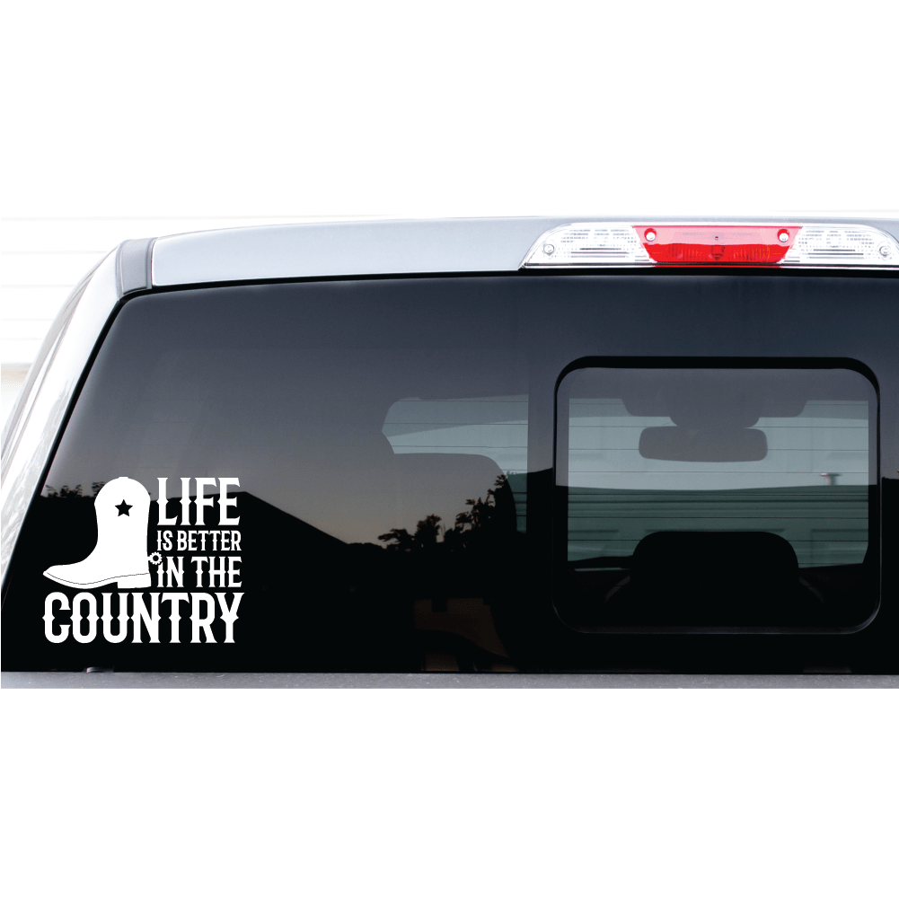 ShopVinylDesignStore.com Life Is Better In The Country Wide Shop Vinyl Design decals stickers