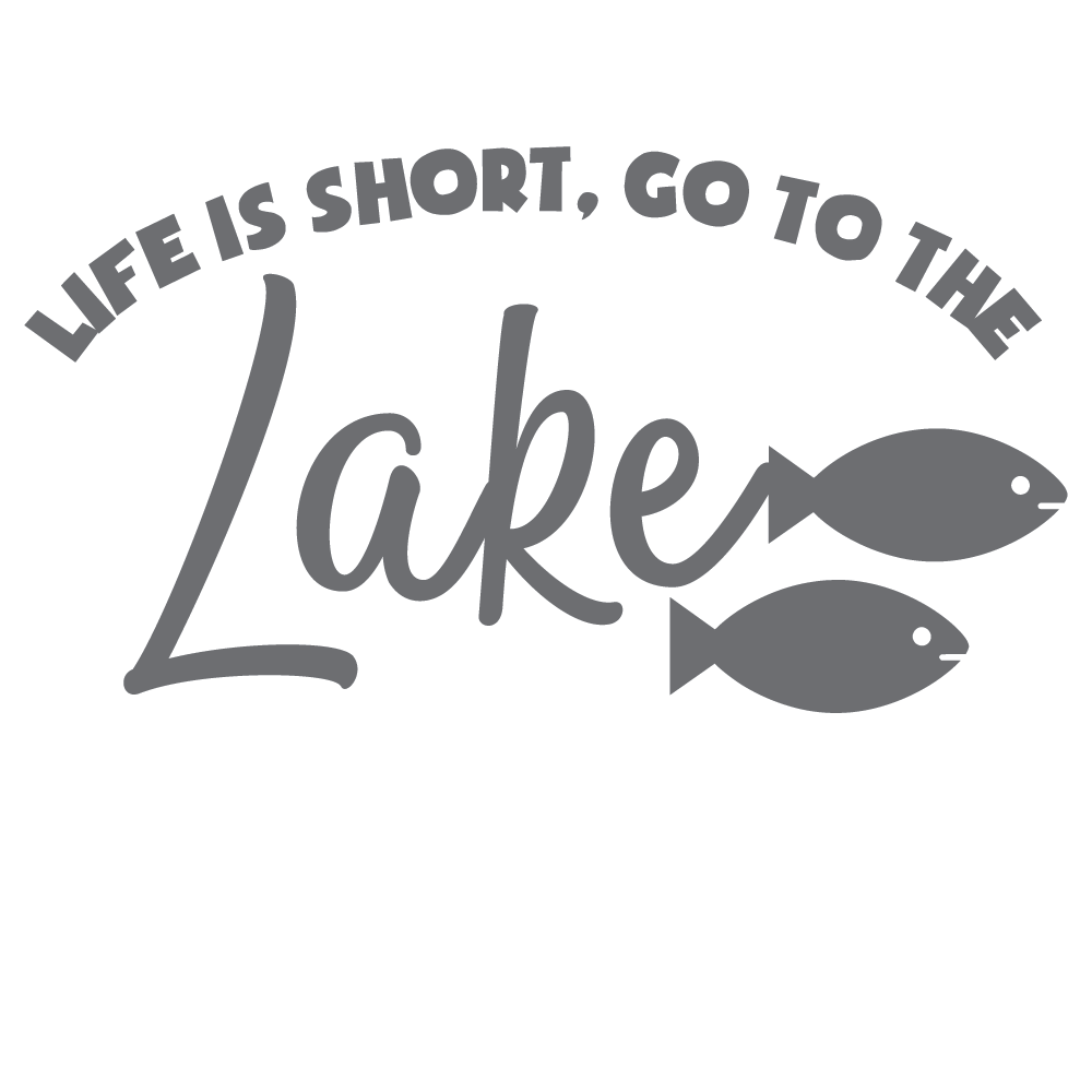 ShopVinylDesignStore.com Life Is Short Go To The Lake Wide Shop Vinyl Design decals stickers