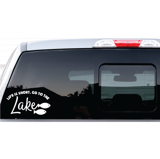 ShopVinylDesignStore.com Life Is Short Go To The Lake Wide Shop Vinyl Design decals stickers