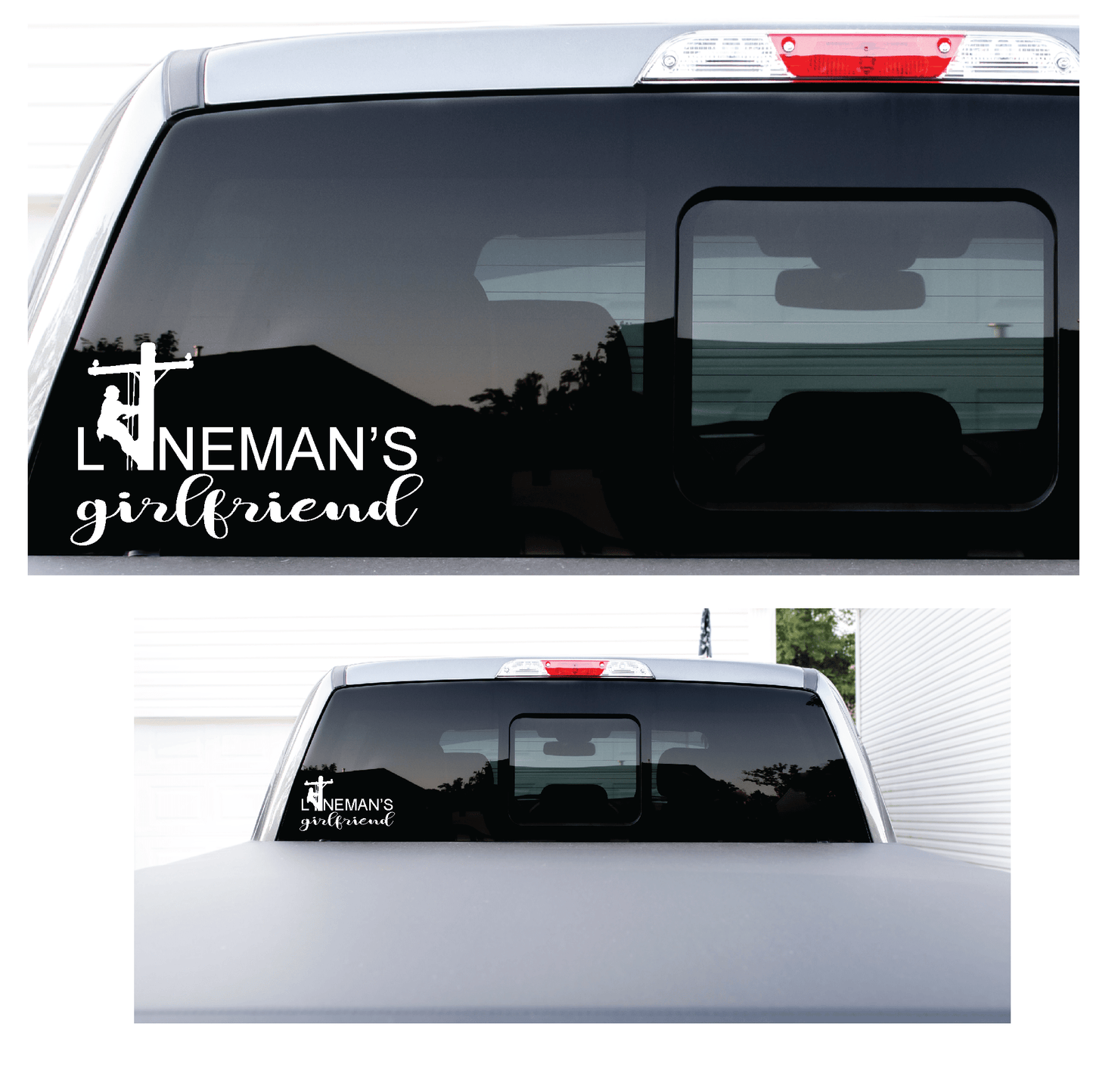 ShopVinylDesignStore.com Lineman's Girlfriend Wide Shop Vinyl Design decals stickers