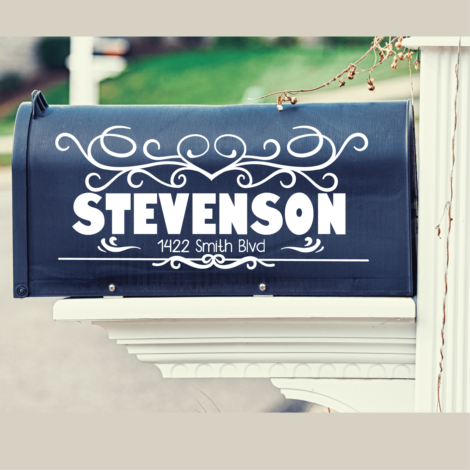 ShopVinylDesignStore.com Mailbox Style 1001 Wide Shop Vinyl Design decals stickers
