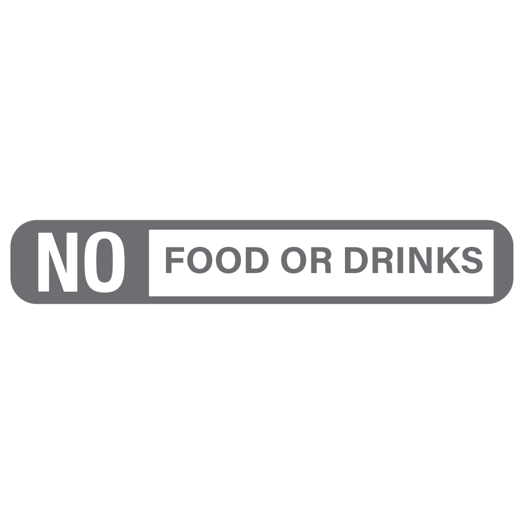 ShopVinylDesignStore.com No Food or Drinks Storefront Shop Vinyl Design decals stickers