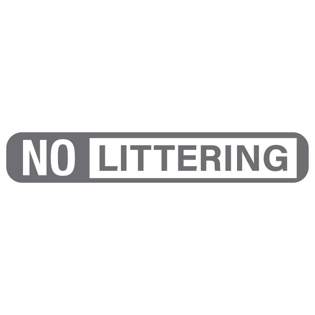 ShopVinylDesignStore.com No Littering Storefront Shop Vinyl Design decals stickers