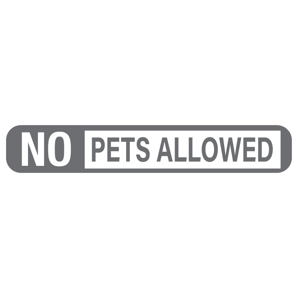 ShopVinylDesignStore.com No Pets Allowed Storefront Shop Vinyl Design decals stickers