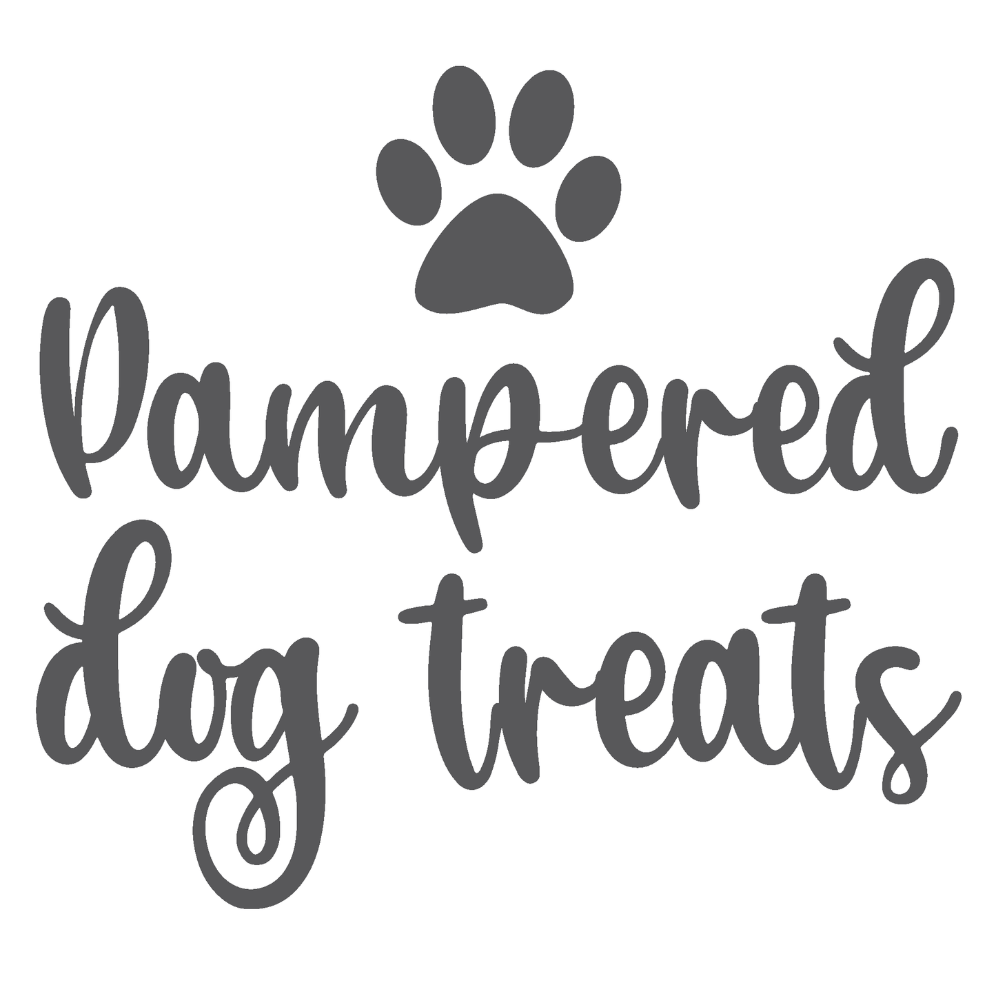 ShopVinylDesignStore.com Pampered Dog Treats Wide Shop Vinyl Design decals stickers