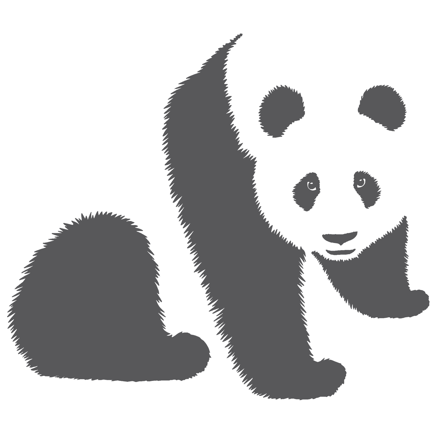 ShopVinylDesignStore.com Panda Full Body Wide Shop Vinyl Design decals stickers