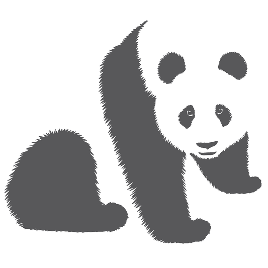 ShopVinylDesignStore.com Panda Full Body Wide Shop Vinyl Design decals stickers