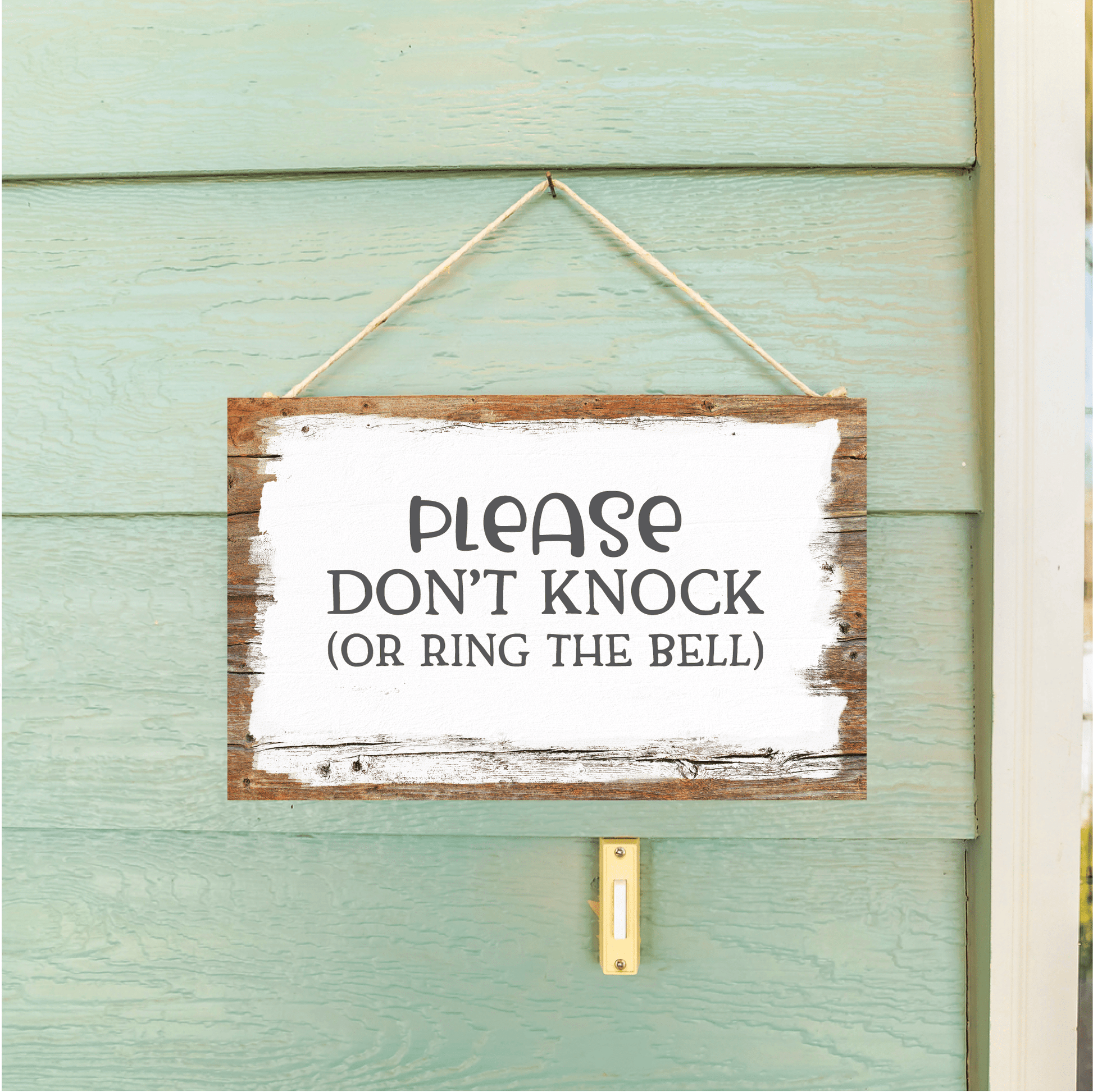 ShopVinylDesignStore.com Please Do Not Knock or Ring The Bell Wide Shop Vinyl Design decals stickers