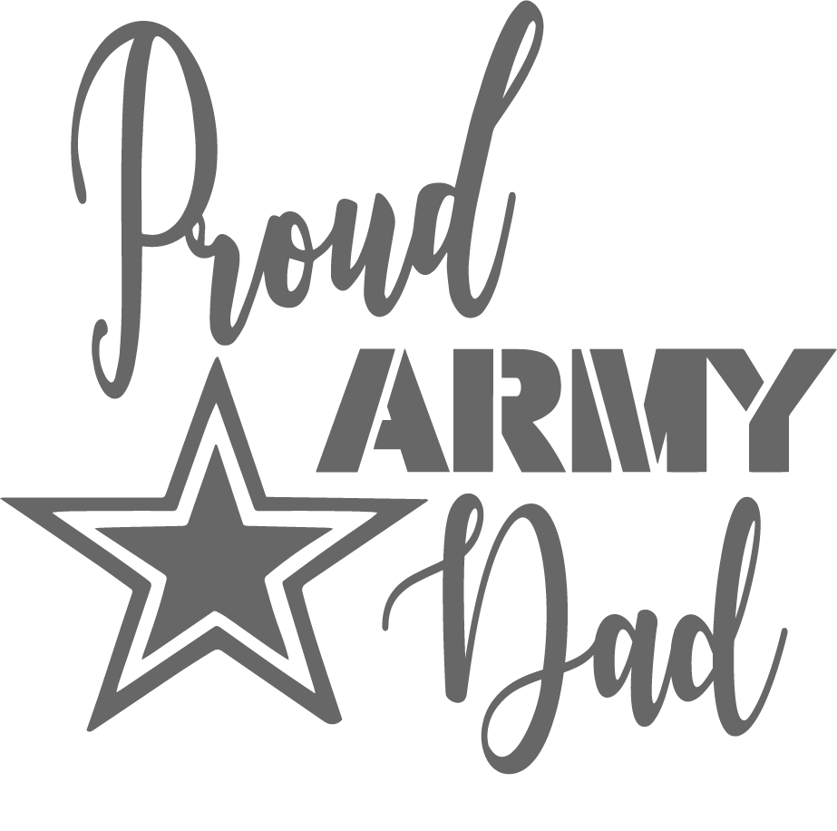 ShopVinylDesignStore.com Proud Army Dad Wide Shop Vinyl Design decals stickers