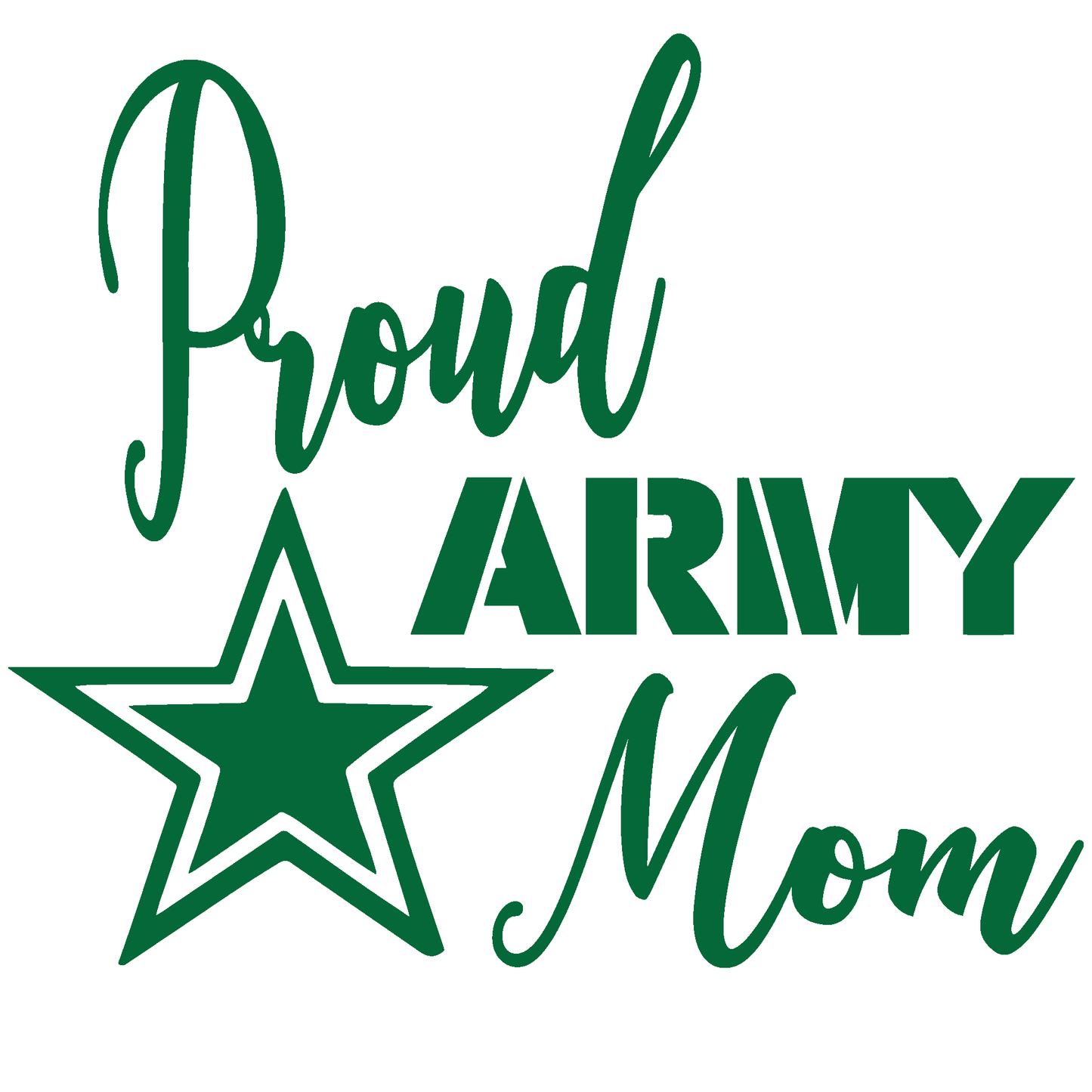 ShopVinylDesignStore.com Proud Army Mom Wide Shop Vinyl Design decals stickers