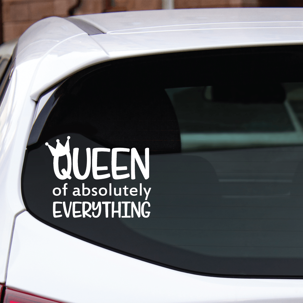 ShopVinylDesignStore.com Queen of Absolutely Everything Wide Shop Vinyl Design decals stickers