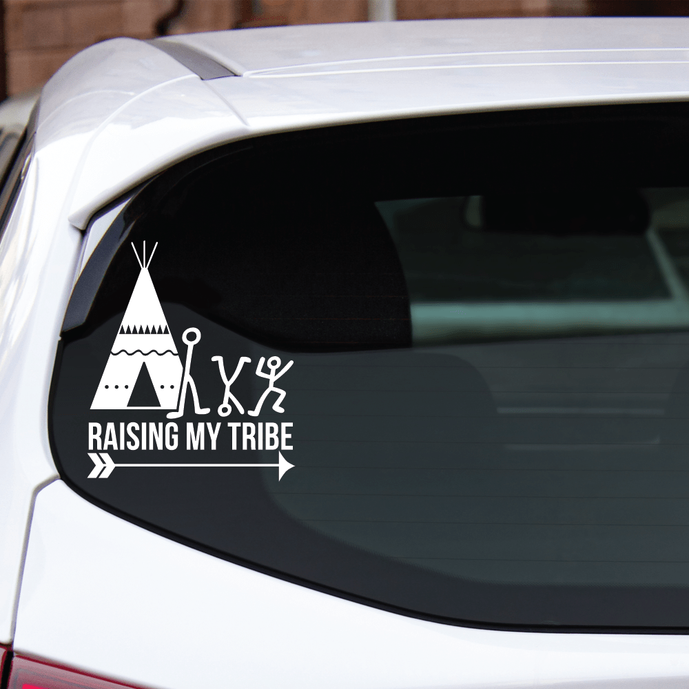 ShopVinylDesignStore.com Raising My Tribe Wide Shop Vinyl Design decals stickers
