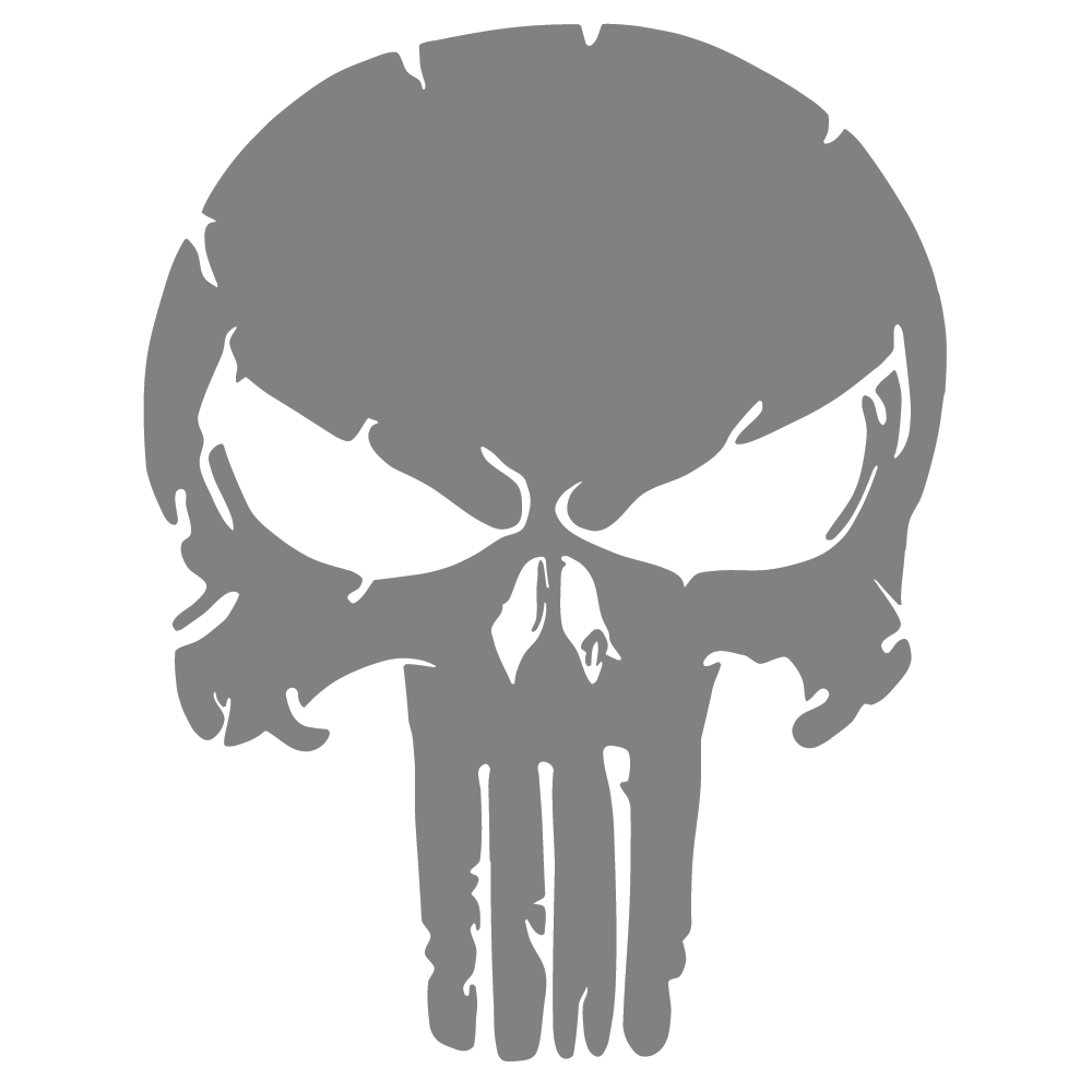 ShopVinylDesignStore.com Replacement for Punisher Distressed Wide Shop Vinyl Design decals stickers