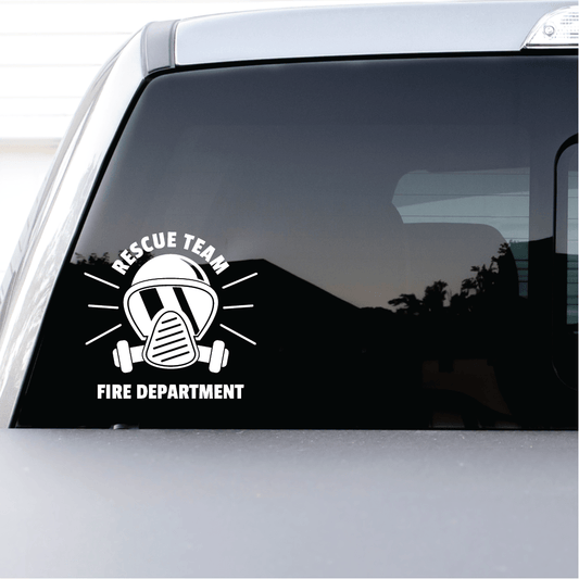 ShopVinylDesignStore.com Rescue Team Fire Department Wide Shop Vinyl Design decals stickers