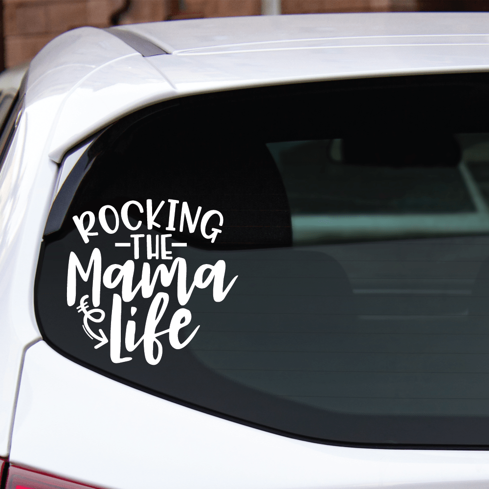 ShopVinylDesignStore.com Rocking The Mama Life Wide Shop Vinyl Design decals stickers