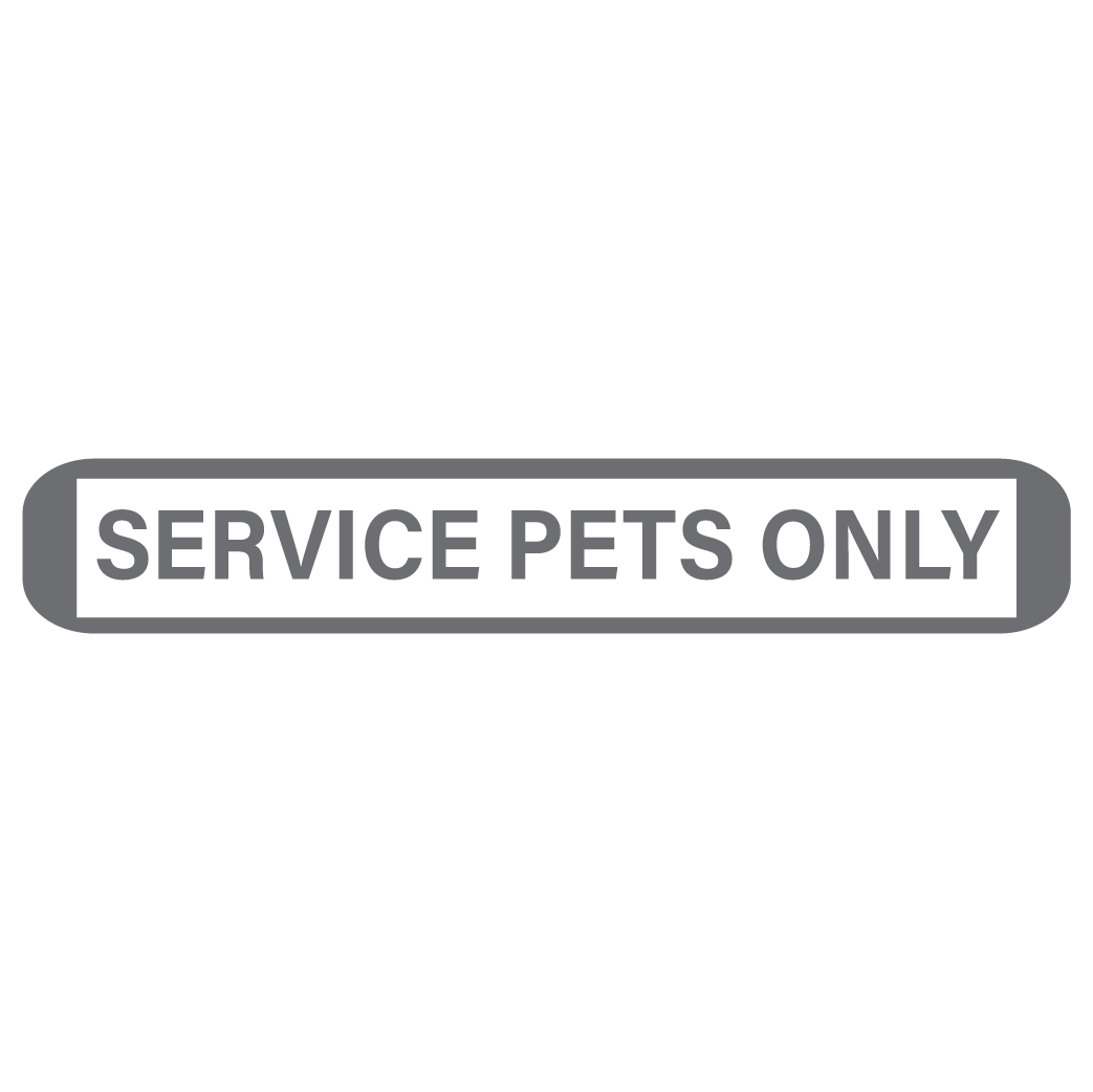 ShopVinylDesignStore.com Service Pets Only Storefront Shop Vinyl Design decals stickers