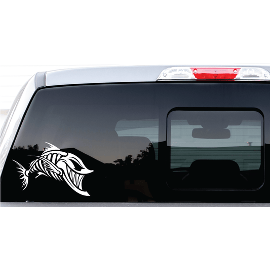 ShopVinylDesignStore.com Skeleton Bone Fish Style 002 Wide Shop Vinyl Design decals stickers