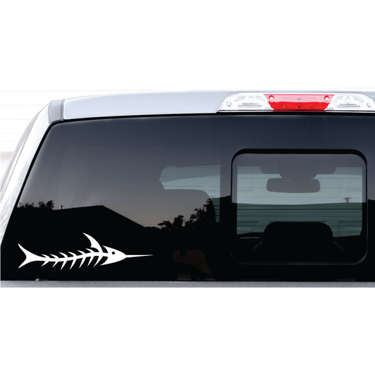 ShopVinylDesignStore.com Skeleton Bone Fish Style 003 Wide Shop Vinyl Design decals stickers