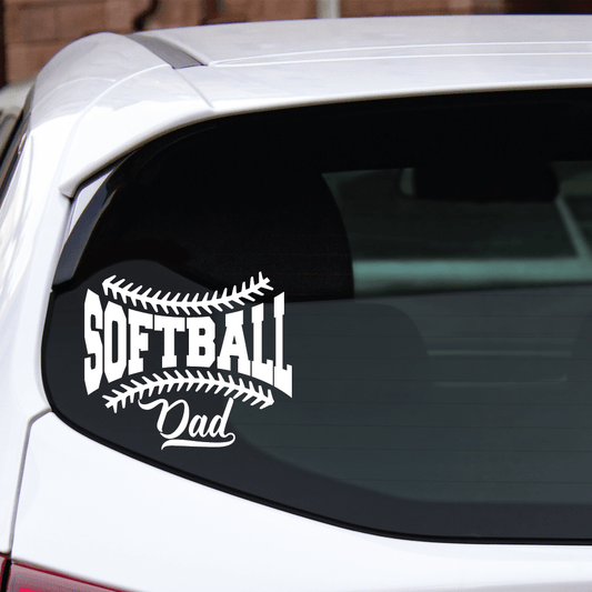 ShopVinylDesignStore.com Softball Dad Wide Shop Vinyl Design decals stickers