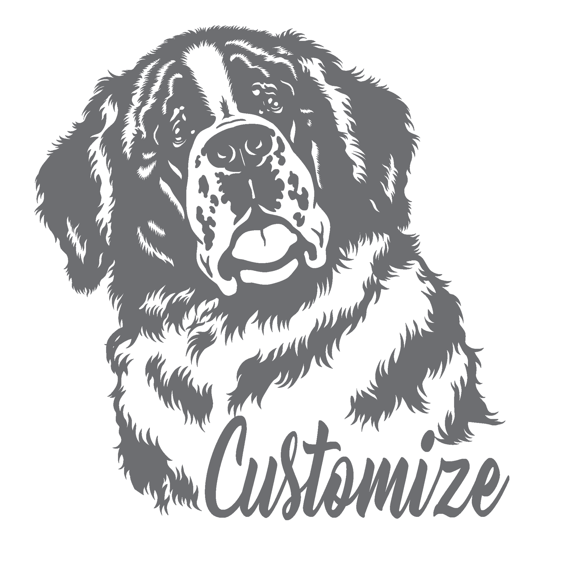 ShopVinylDesignStore.com St. Bernard and Custom Text for Corn Hole Boards Wide Style 19 Shop Vinyl Design decals stickers