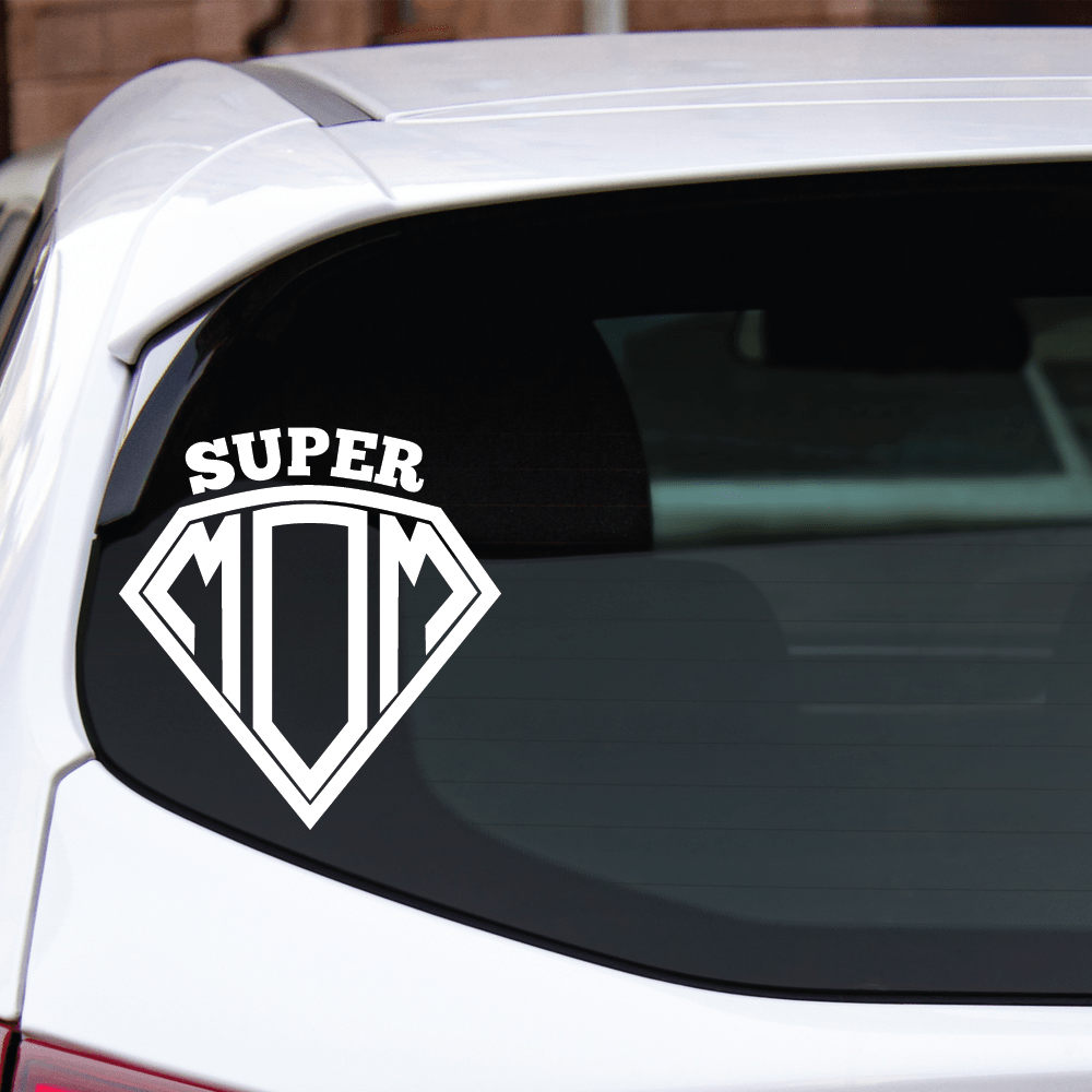 ShopVinylDesignStore.com Super Mom Wide Shop Vinyl Design decals stickers