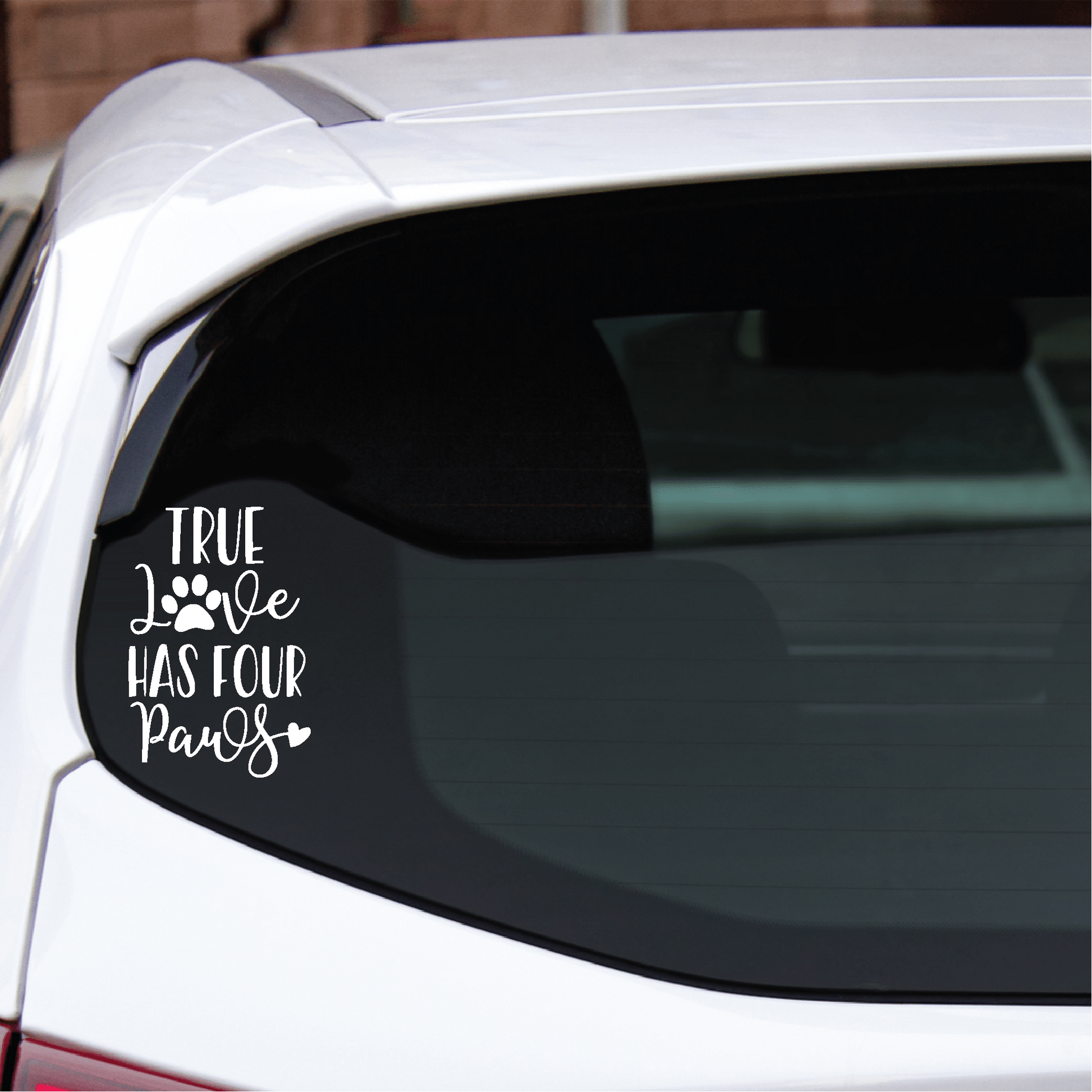 ShopVinylDesignStore.com True Love Has Four Paws Wide Shop Vinyl Design decals stickers