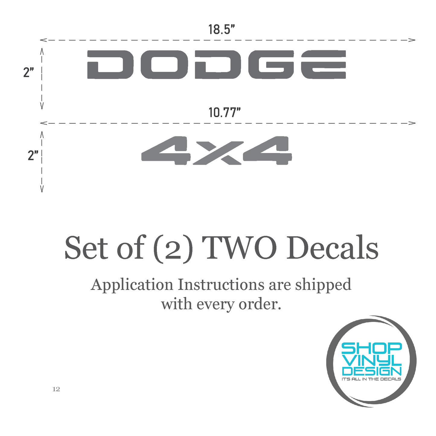 RAM Truck Tailgate Decals #12