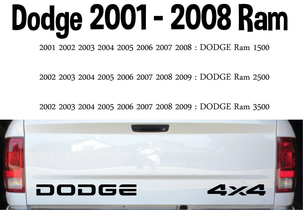 RAM Truck Tailgate Decals #12