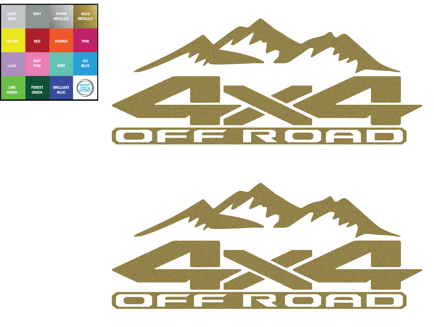 RAM Trucks 4 x 4 Off Road Replacement Bedside Decals #18Mountain